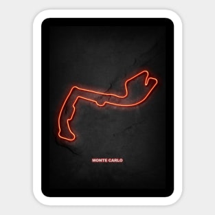 Monte Carlo Circuit Neon Sticker